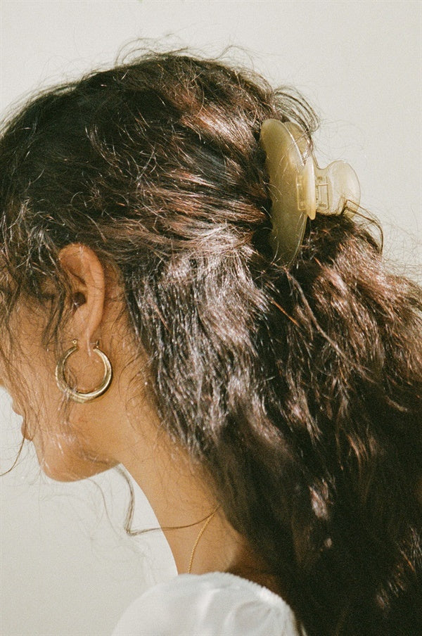 Stylish Clear Sepia - Toned Acrylic Candy - Style Claw Hair Clip
