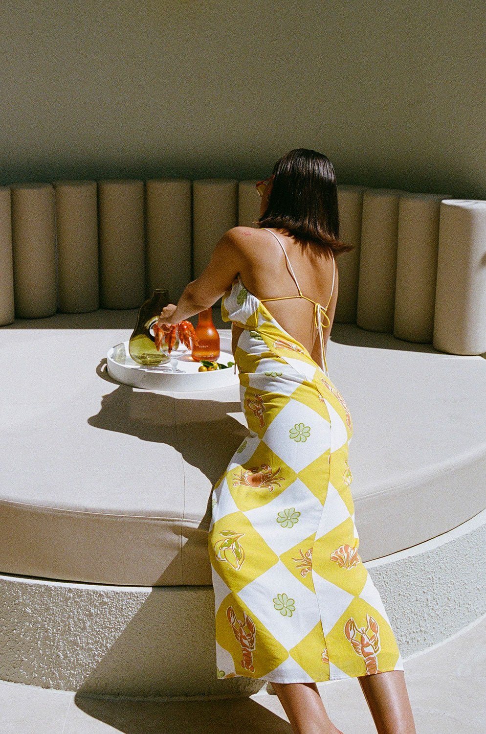 Stylish Oceano Yellow Honey Dress for Spring Events