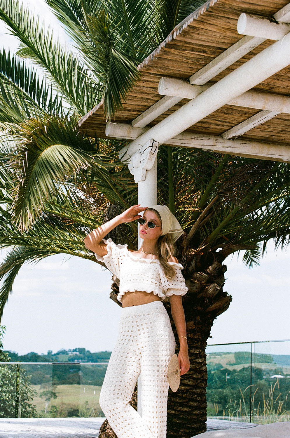 Luxurious Cream Kaylin Off - Shoulder Cotton Knit Top