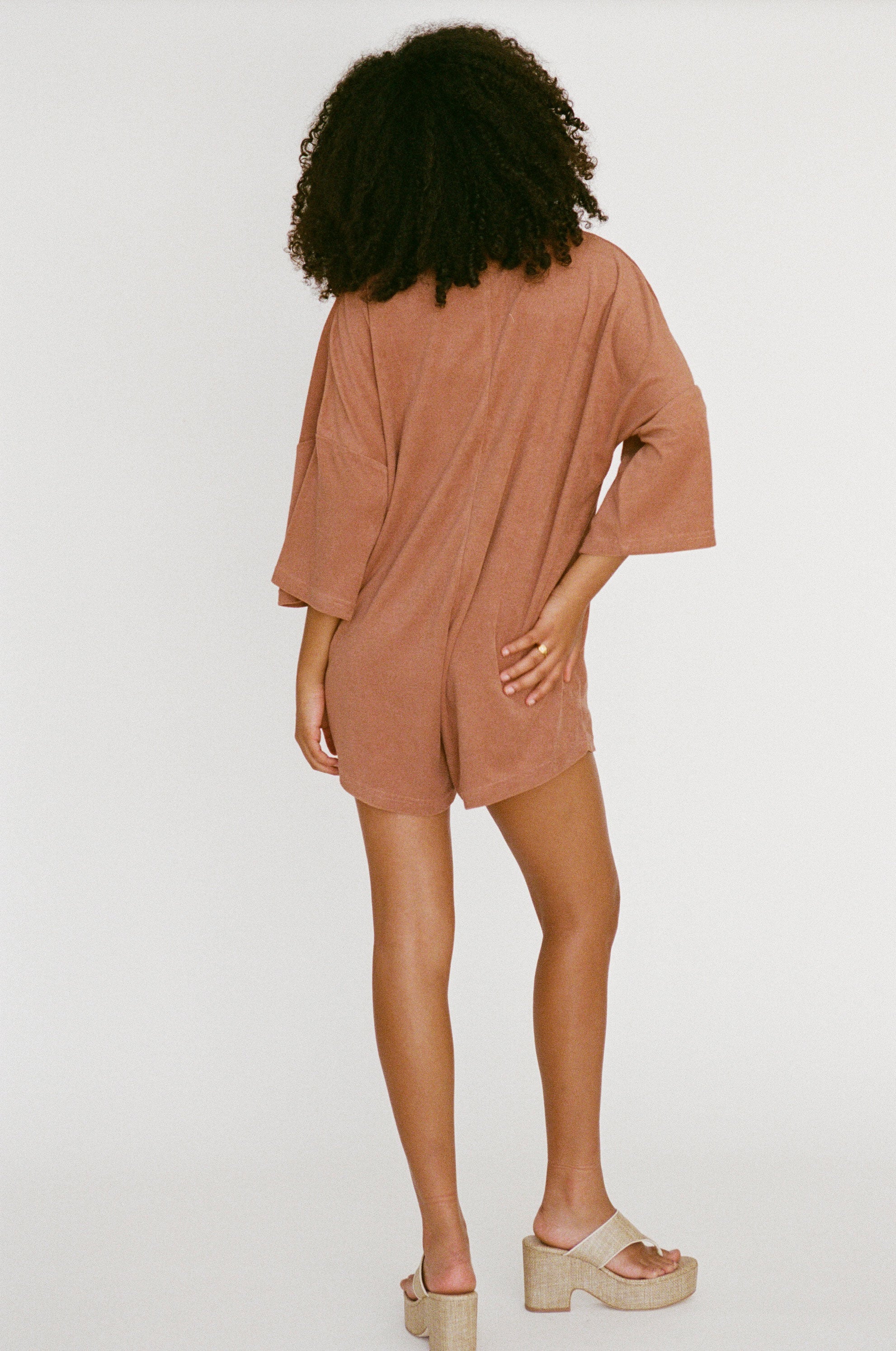 Unique Milena Biscotti-Colored Playsuit - Sample with Minor Flaws