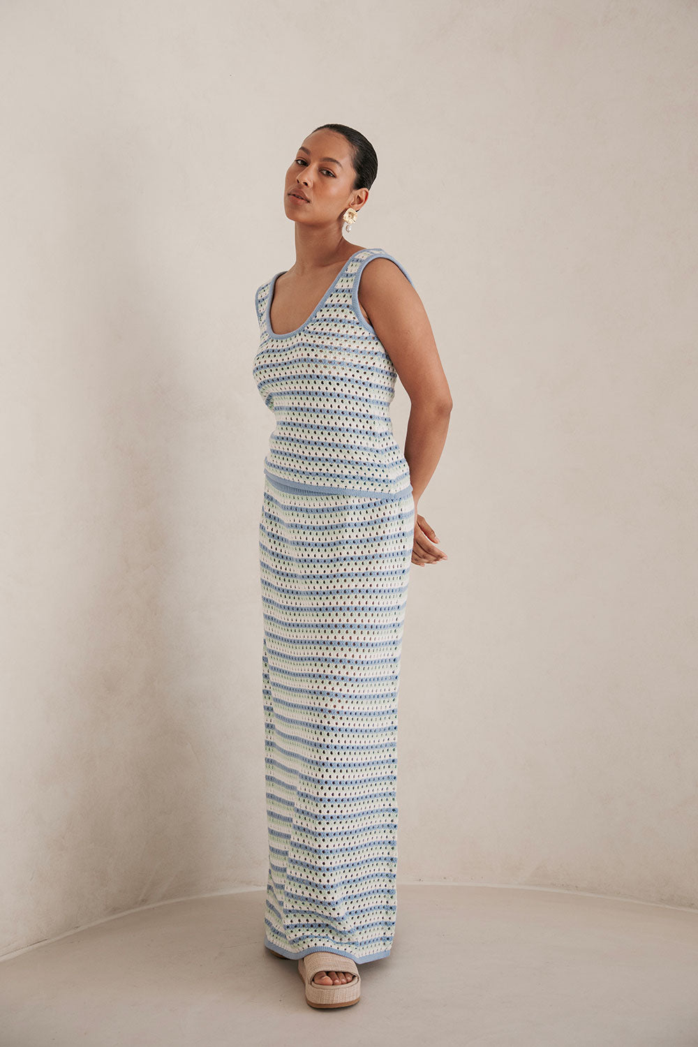 Blue Women's Erin Knit Maxi Skirt for Fashionable Mix - and - Match