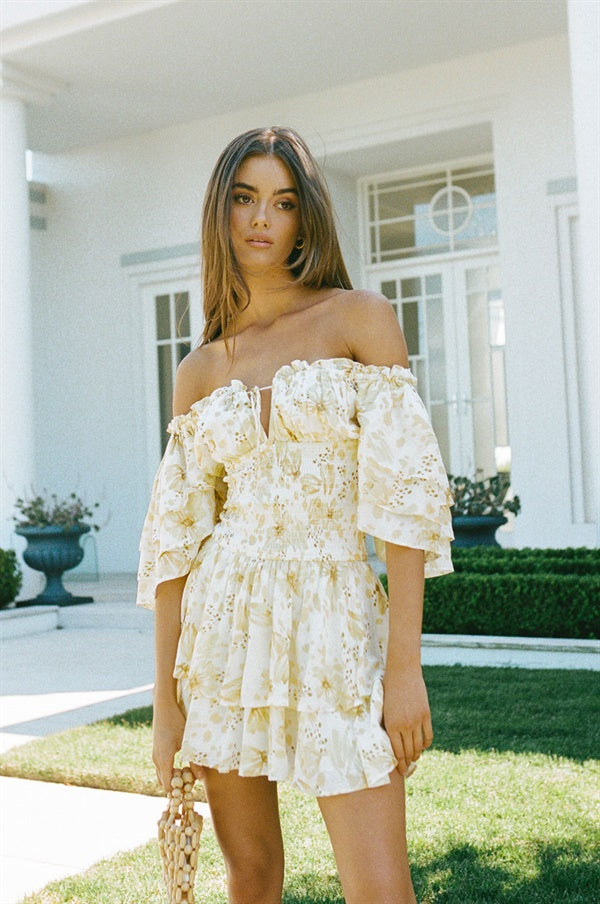 Sabo's Exclusively Designed Moko Off - Shoulder Women's Dress from Meet Me In Oia Collection