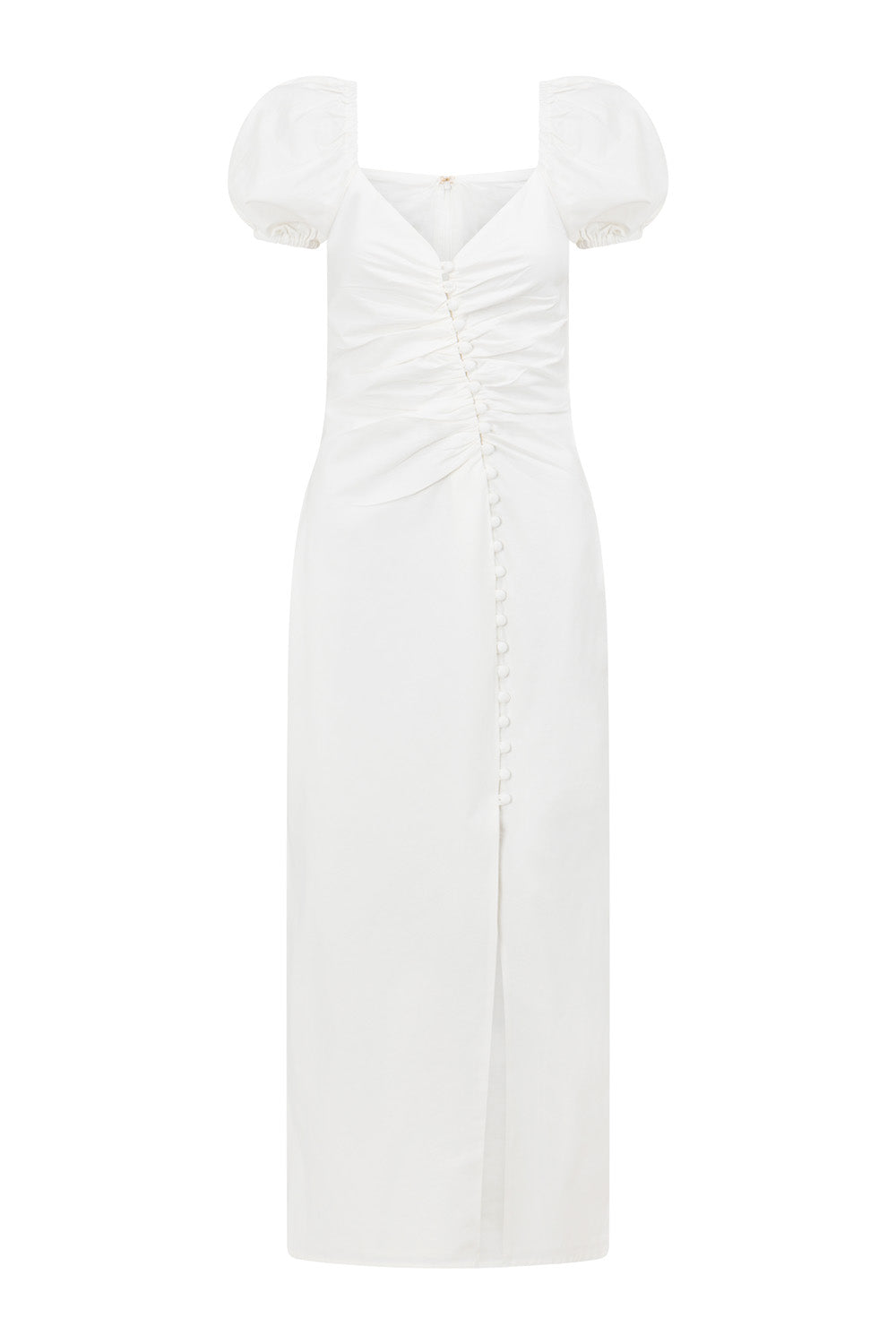 Exquisite Neyla Buttoned Midi-length Bridal Dress