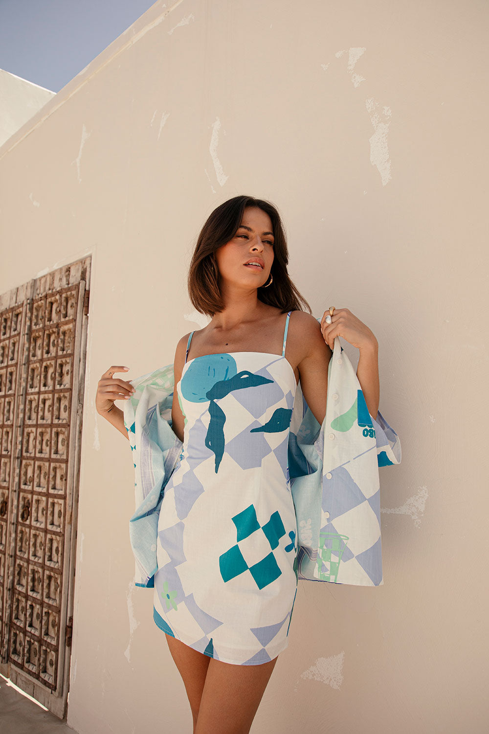 Azure Scarf Style Amira Women's Fashion Top - Sample Edition