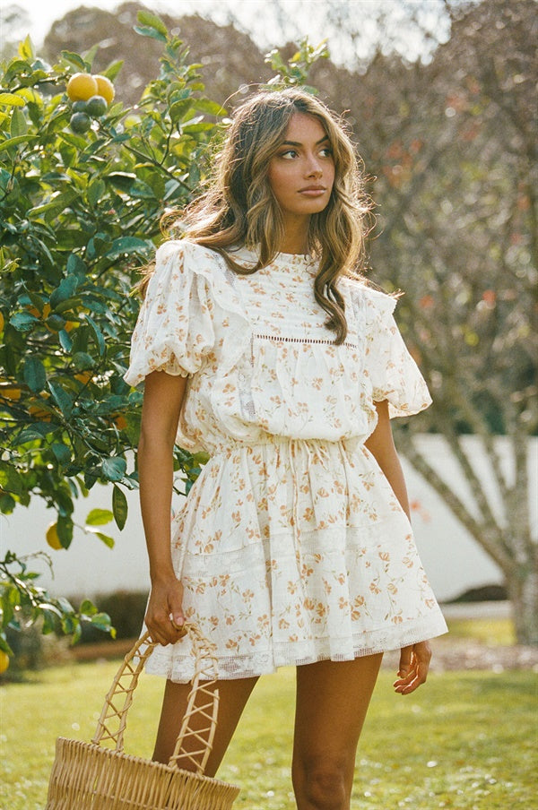Petite Avelina Dress with Exclusive Spring Buttercup Print