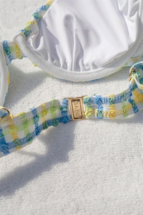 Unique Blue Torquay Balconette Top with a Special Touch