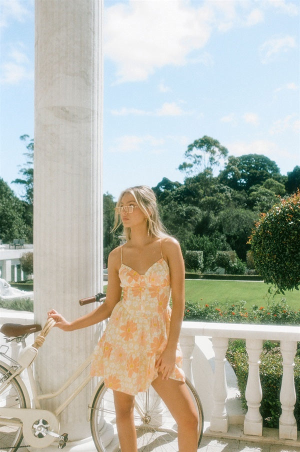 Autumn Floral Tasja Women's Dress for Exploration and Memory - Making