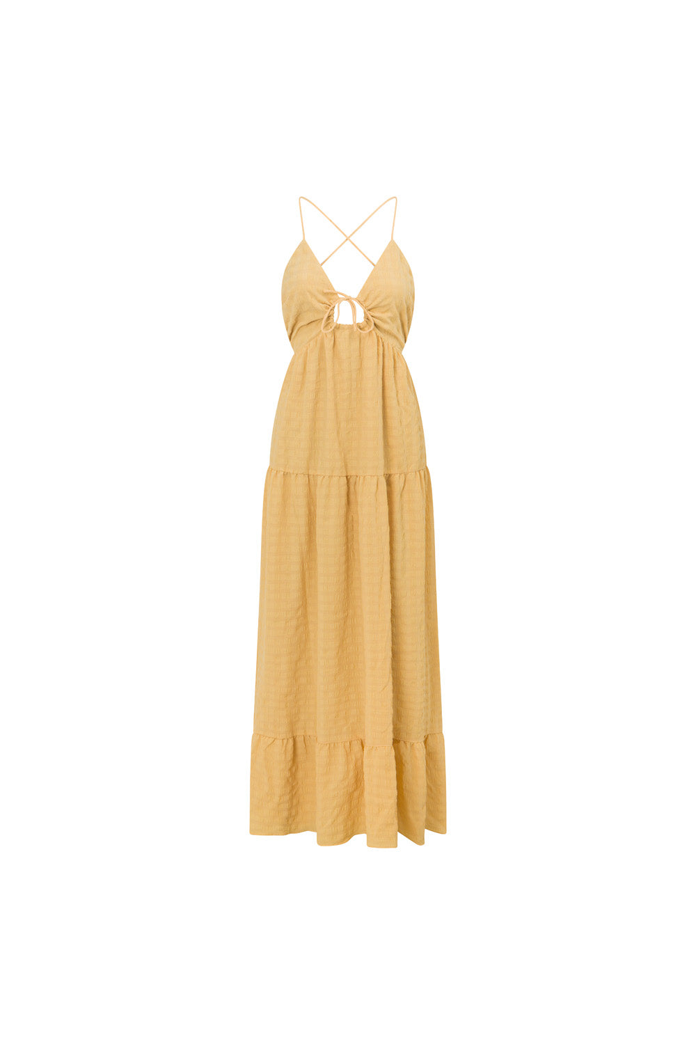 Apricot Hue Backless Taneka Women's Maxi Dress for Long Lunches