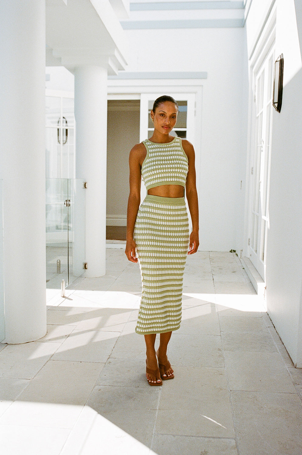 Sample Stripe Heather Women's Skirt for XXS Size