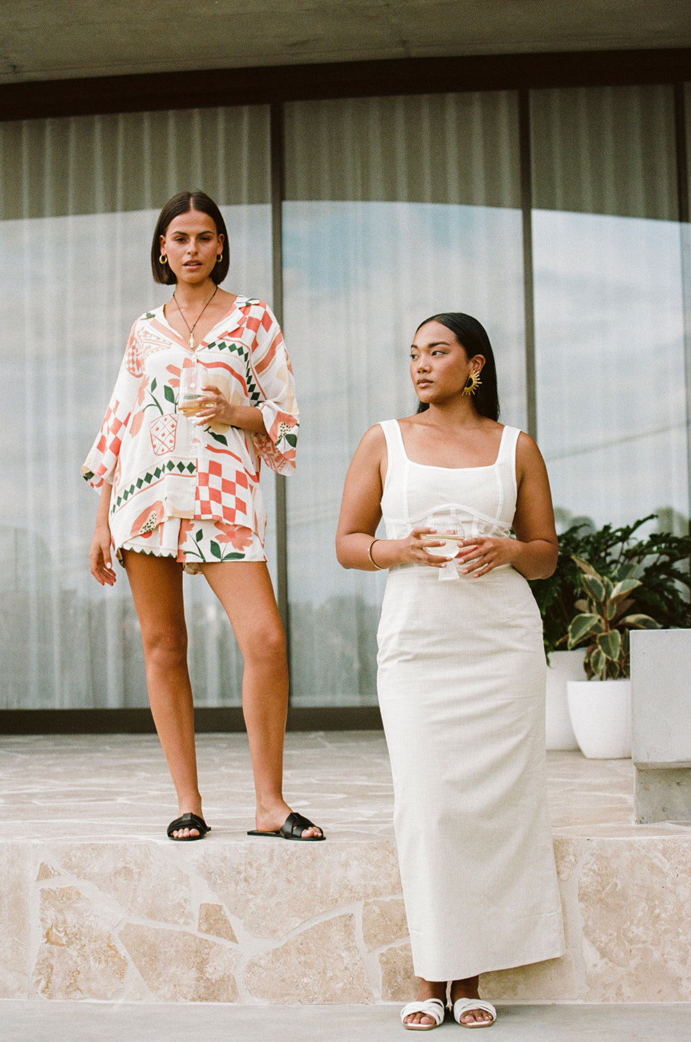 SAMPLE - Women's Ricardo Midi Dress in Stone Color