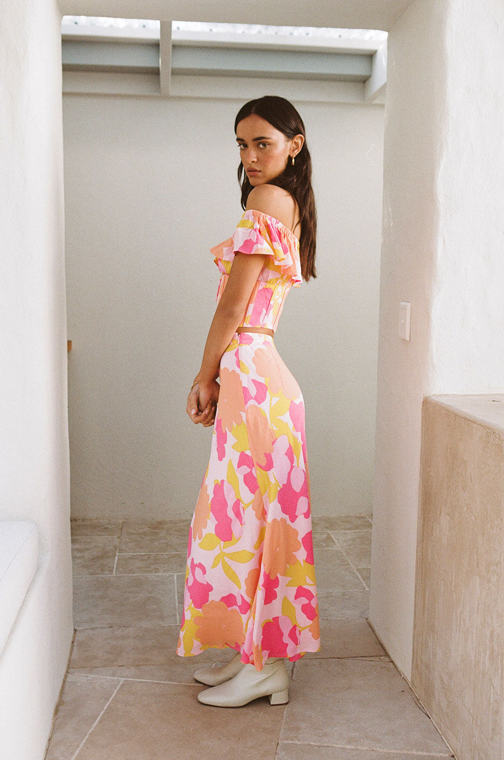 Exclusive Nectar Floral Rhylee Off - Shoulder Top