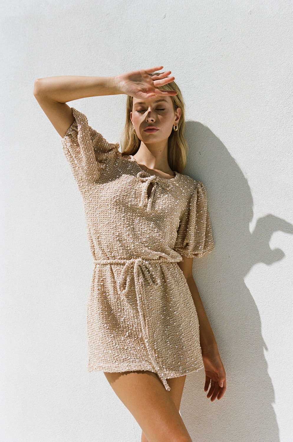 Tan Fae Dress - Unique Sample for Fashion Lovers