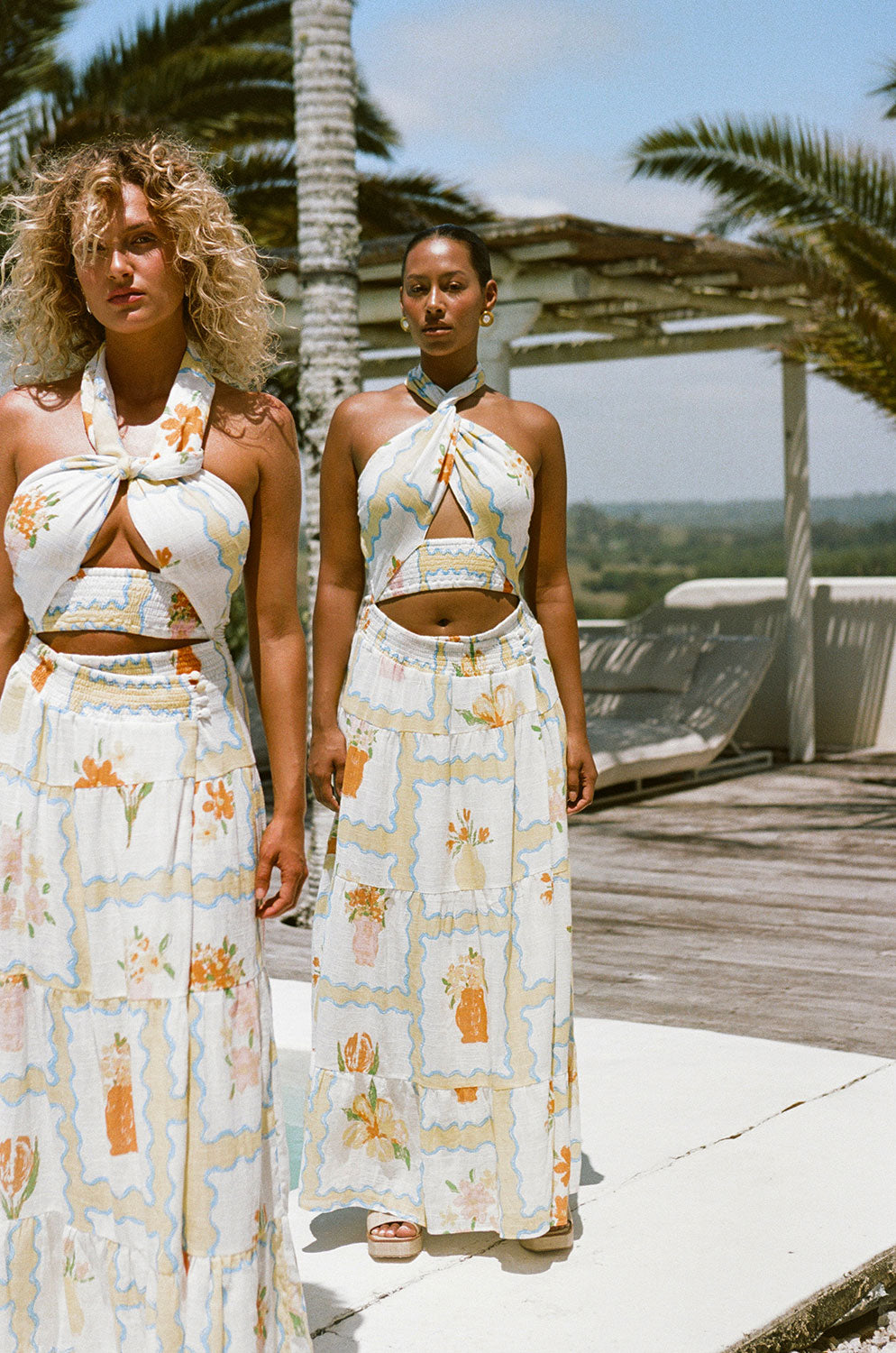 Unique Sample of Terese Flower Pots Print Dress - Women's Fashion