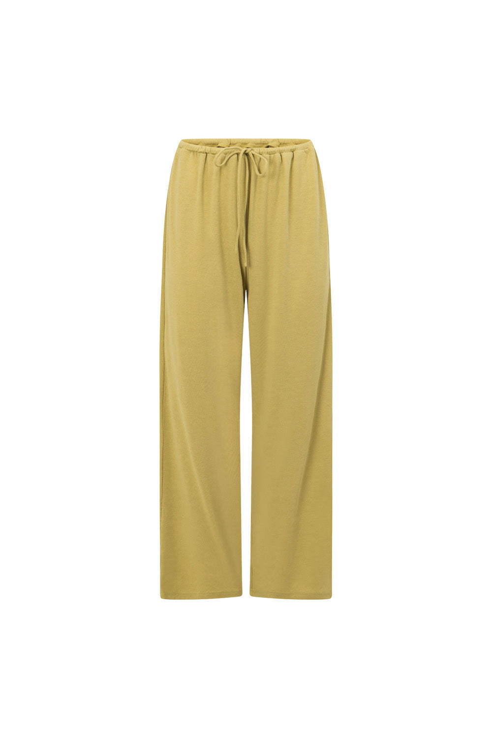 Soft Jersey Dusty Green High Waisted Orla Pants for Easy Wear