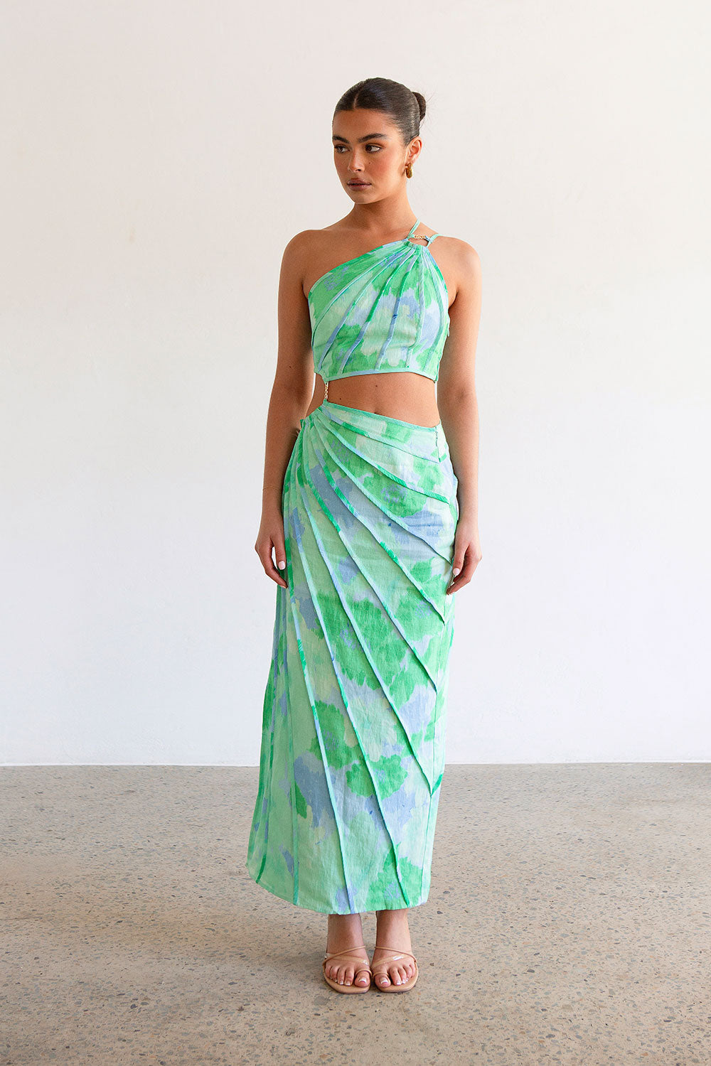 Exclusive Blue Gerbera Jaliyah Dress - A Unique Sample