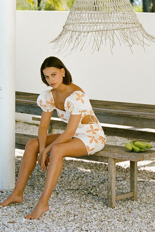 Exclusive Zola Sample Dress with Black Thread Accents