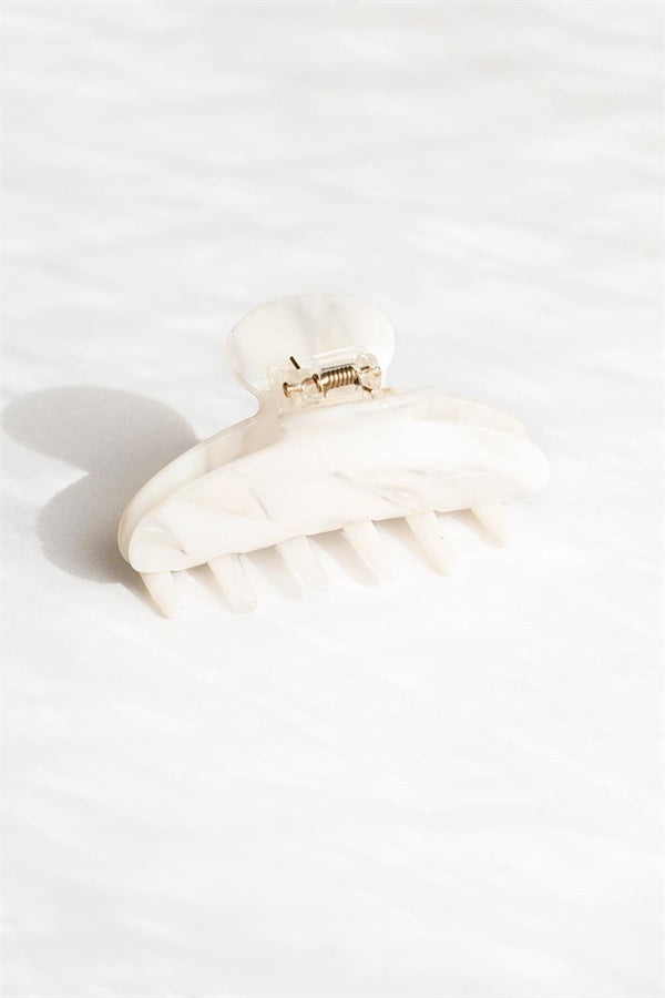 Stylish Snow - Speckled Acrylic Clam - Style Hair Clip for Effortless Updos