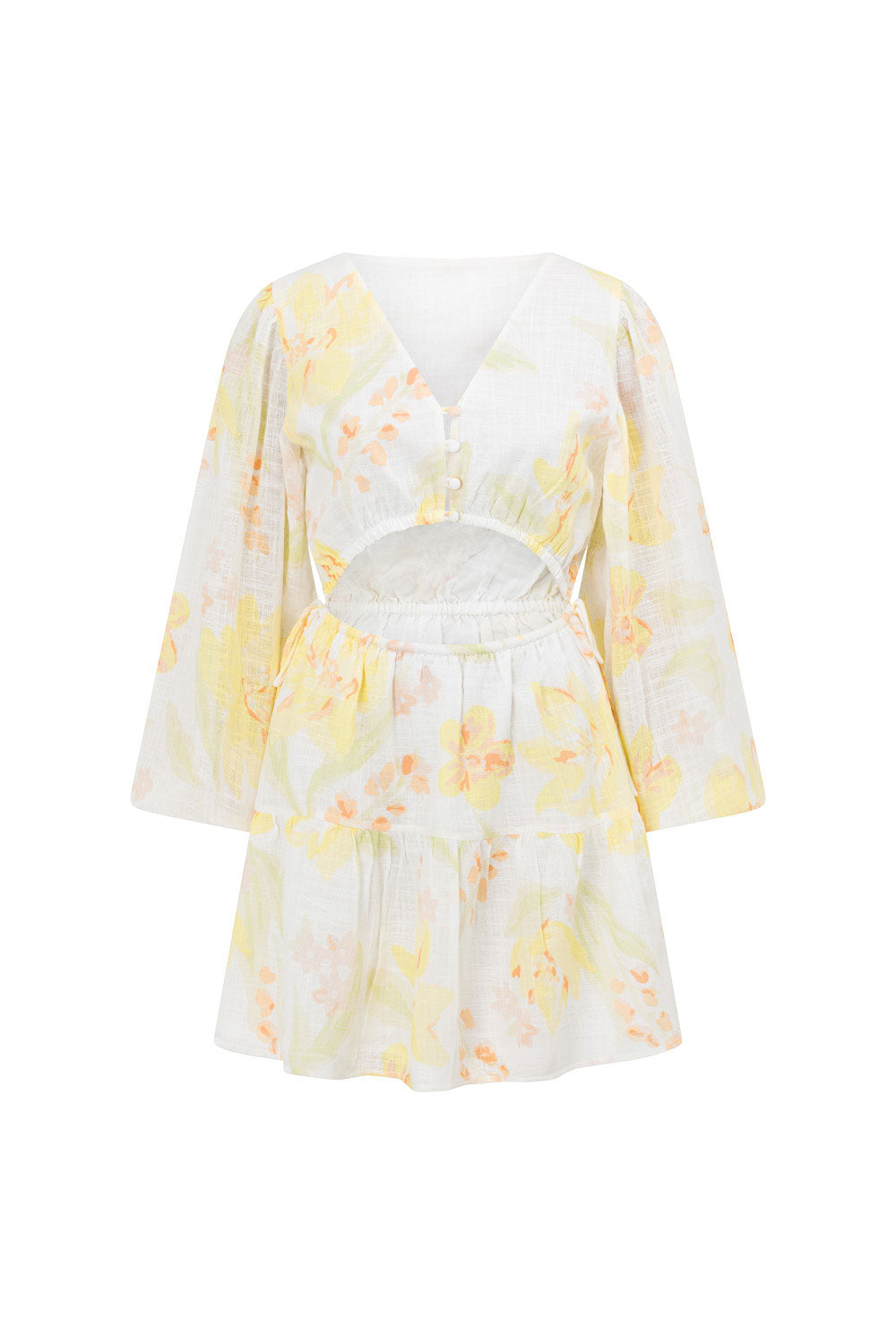 Exclusive Women's Emmaline Dress Featuring a Lemon Bouquet Print