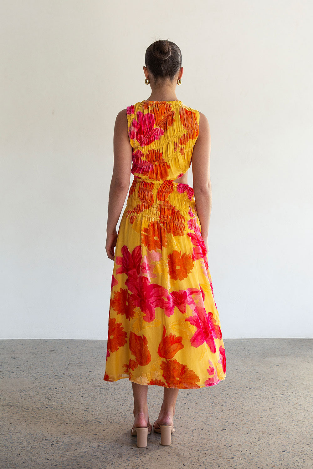 Unique Mariella Floral Sunny Midi Dress - One-of-a-Kind Sample