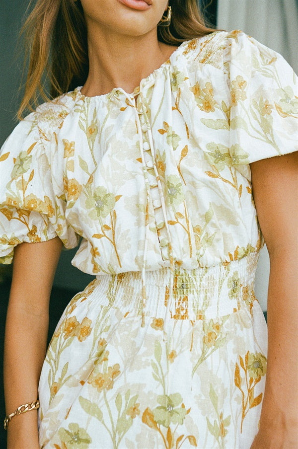 Exclusive Sabo-Designed Summer Emani Cotton Floral Dress