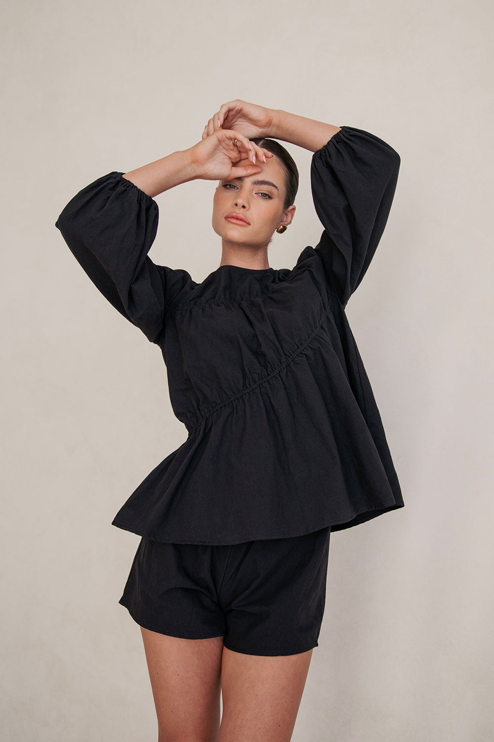 Black Akel Women's Fashion Top - A Signature Sabo Creation