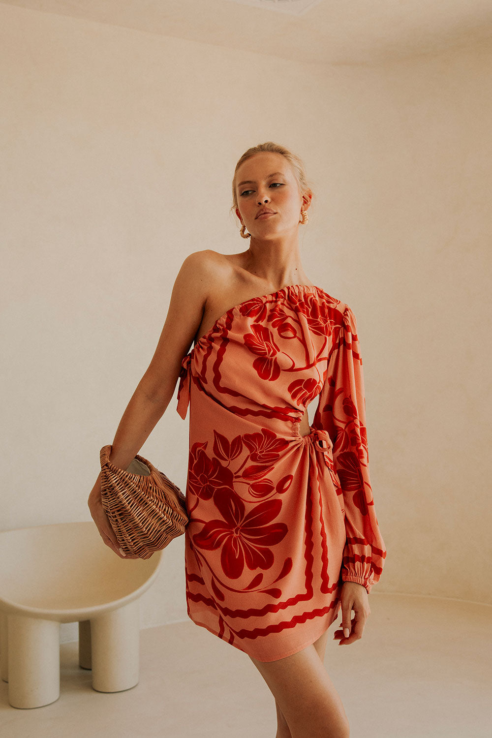 Eila Women's Evening Dress - Fiore Postcards Inspired by Italian Sunsets