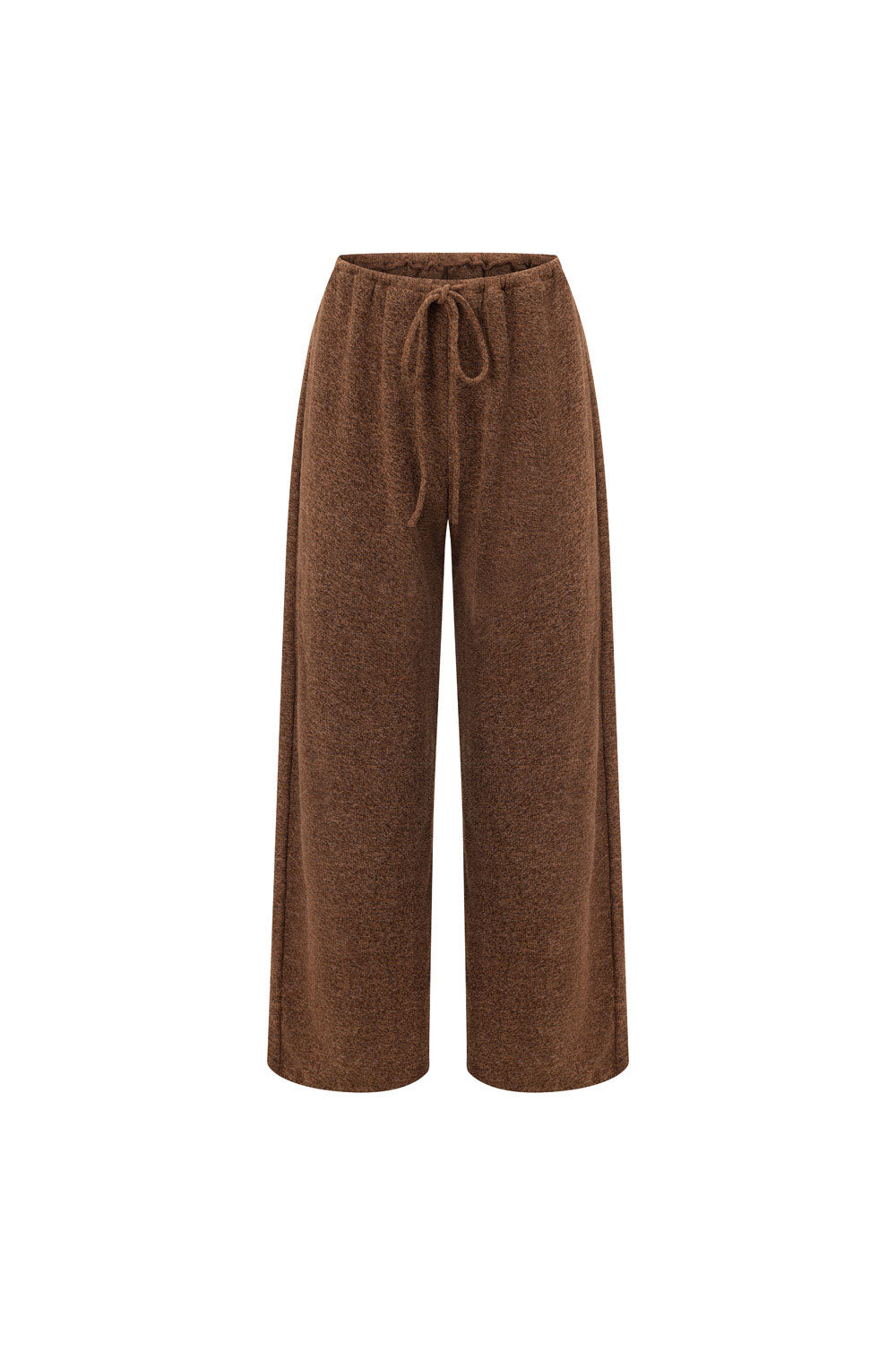 Chocolate Brown Soft Woven High Waisted Sierra Pants with Drawstring