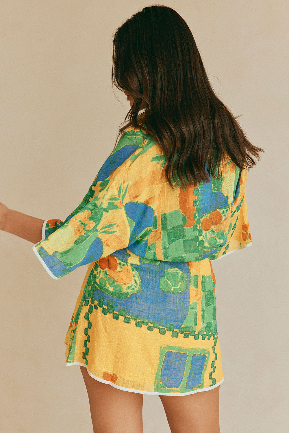 Morning Yellow Cascade Top - A Stylish Women's Blouse