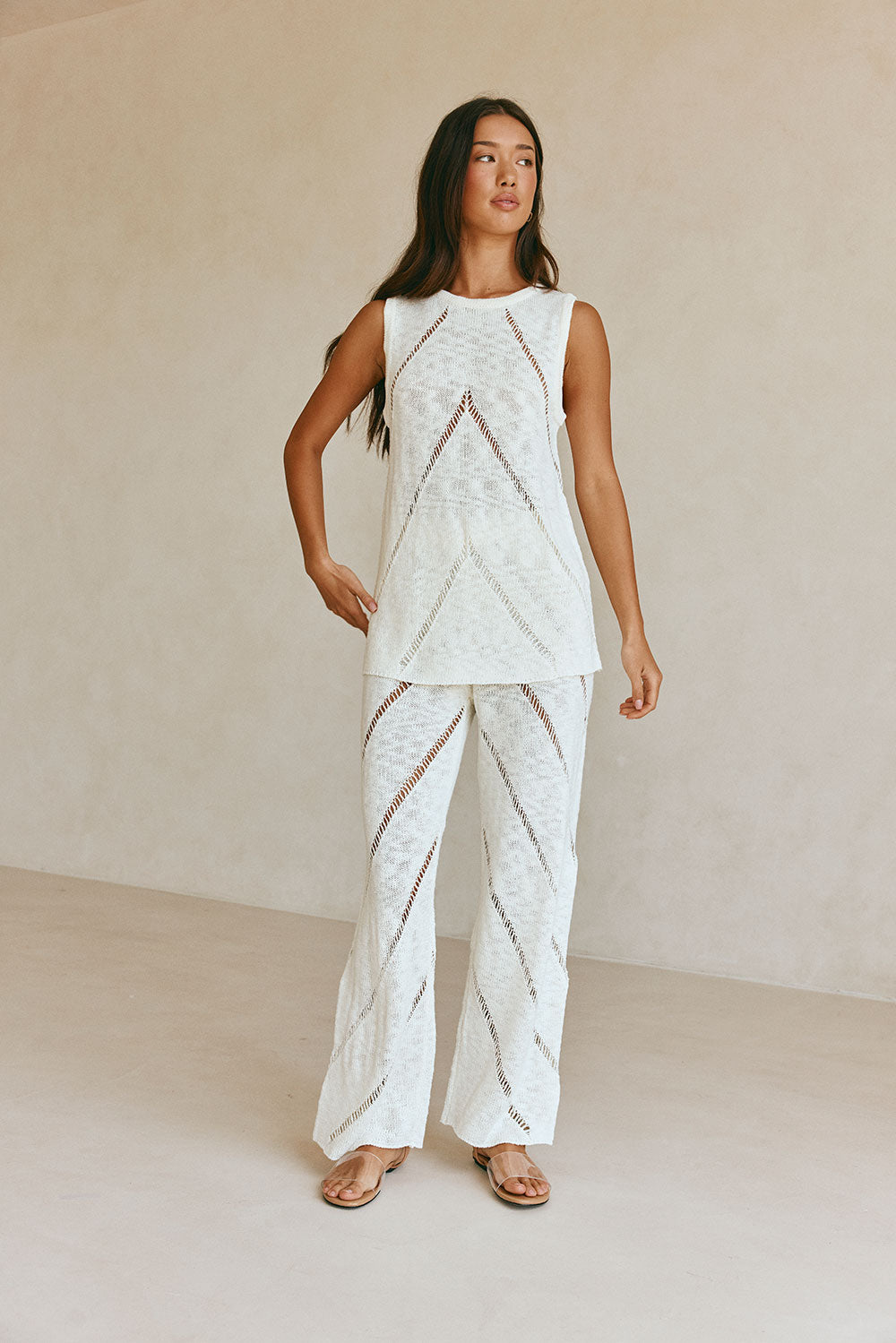 Elegant Cream Knit Josiah Top - A Signature Style