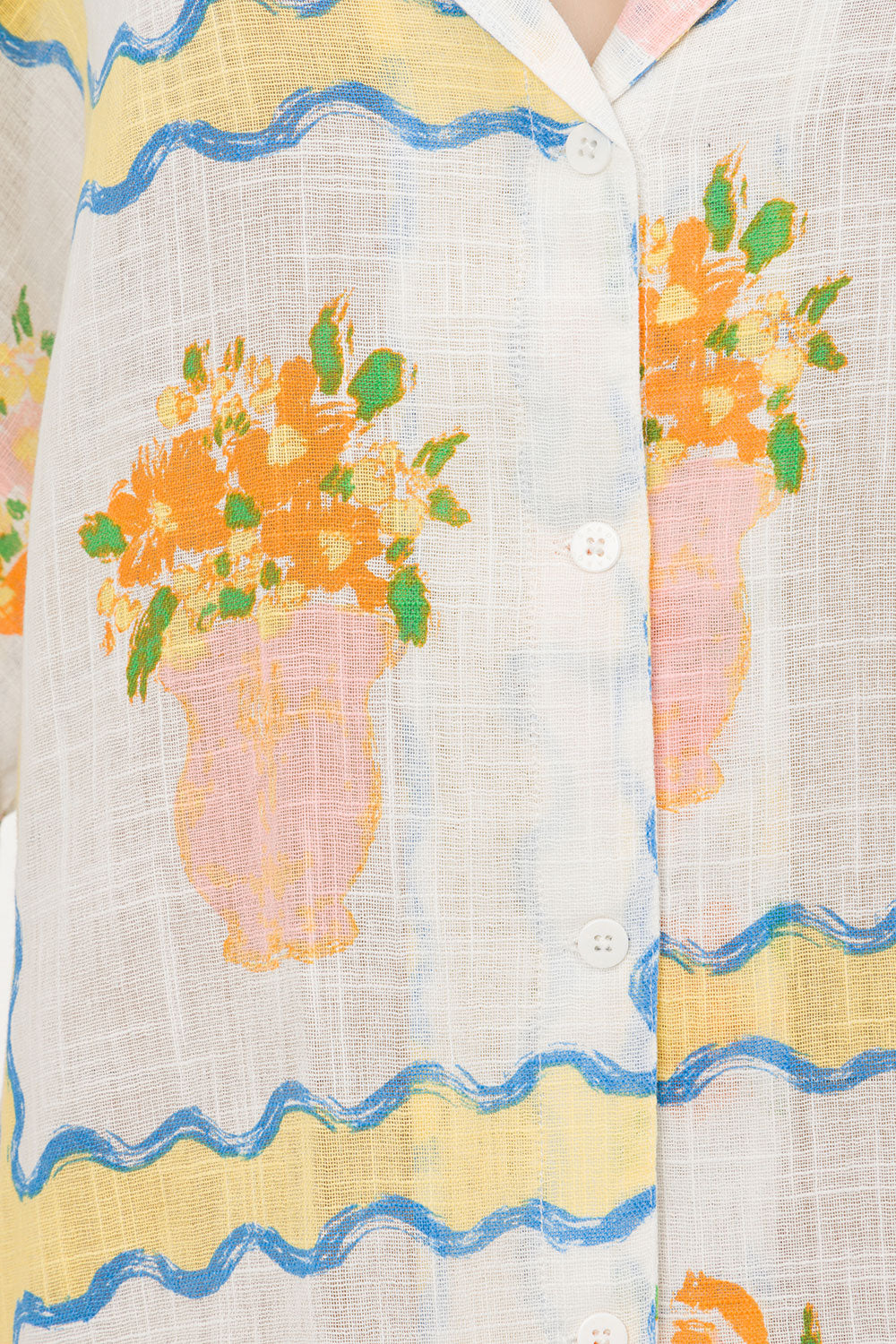 Korey Top with Exclusive Flower Pots Design
