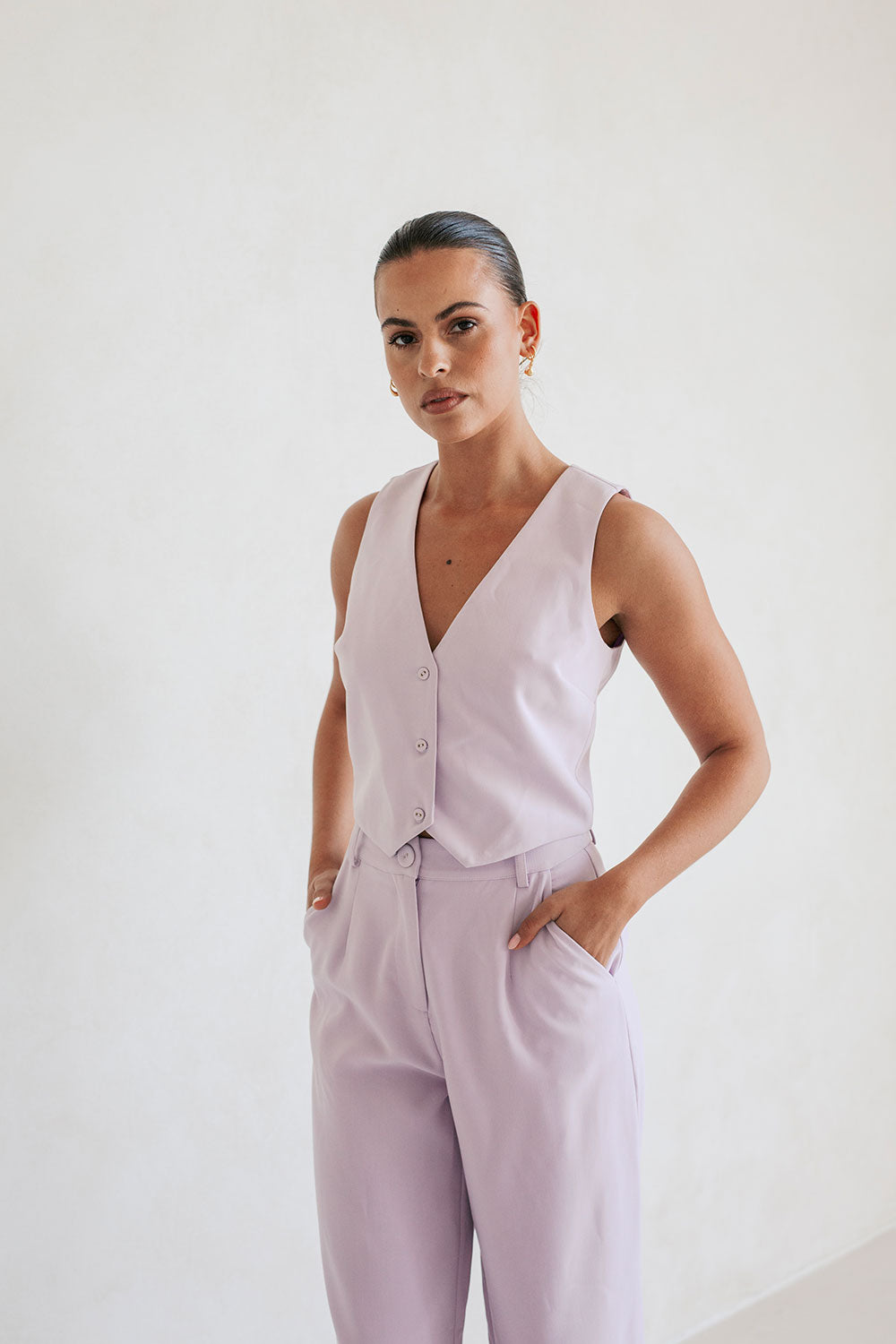 Lavender-colored Peri Women's Vest Top