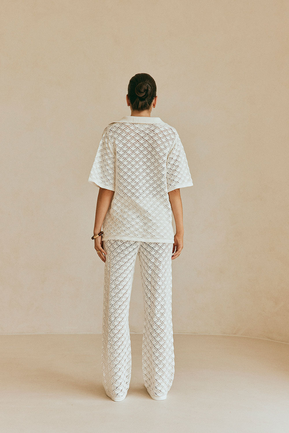 Stylish White Knit Aya Pants - Unique Sample Piece
