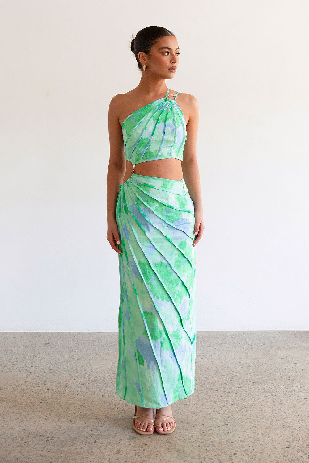 Exclusive Blue Gerbera Jaliyah Dress - A Unique Sample