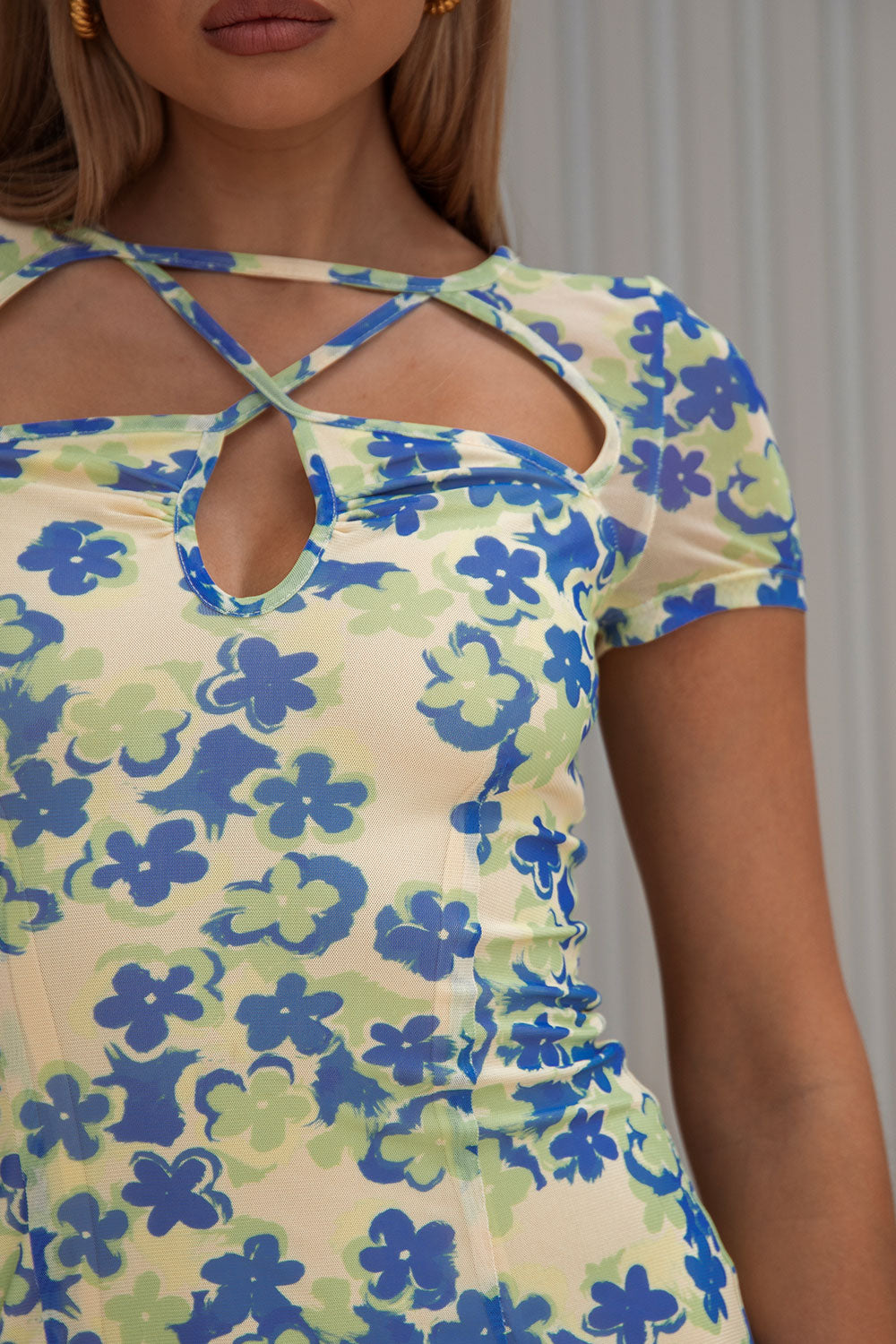 Tranquillo Green Colored Selene Mini Dress Inspired by the 2000s