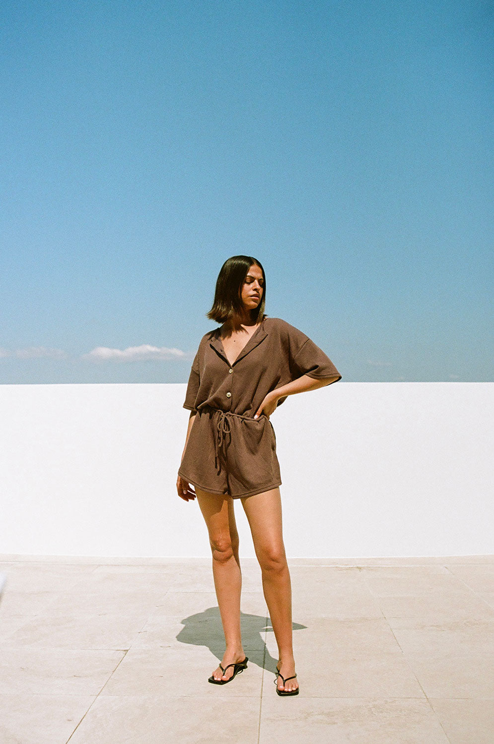 Chocolate Juniper Playsuit - Comfy and Cute Vacation Essential