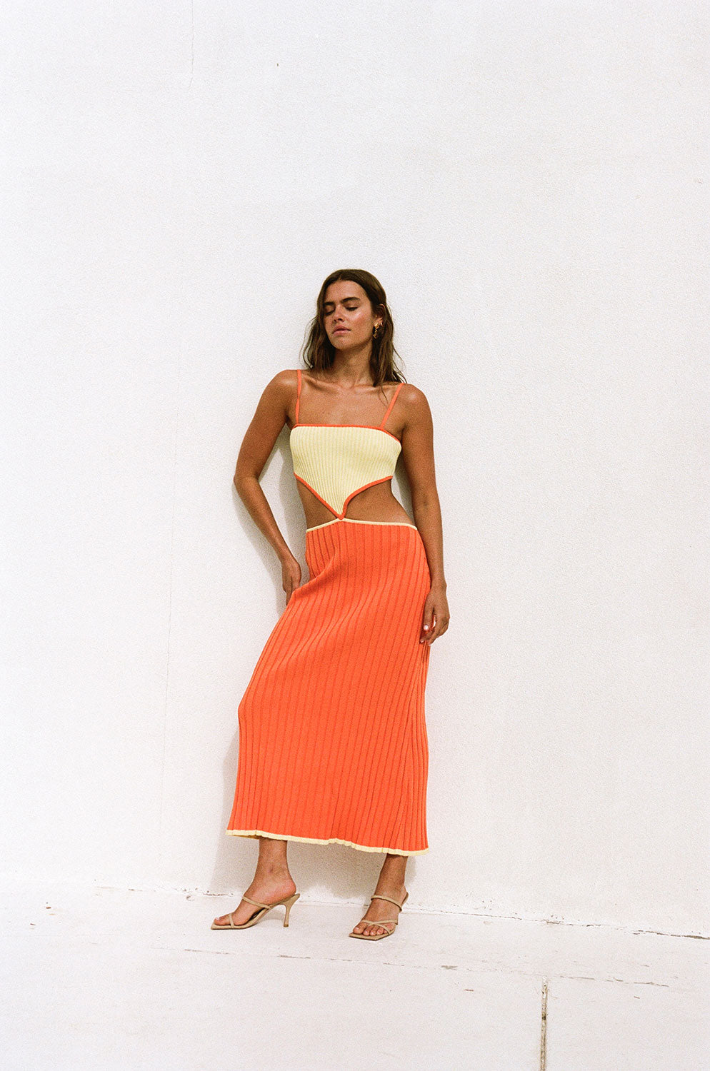 Exclusively Designed Sabo Maia Dress in Vibrant Yellow and Orange