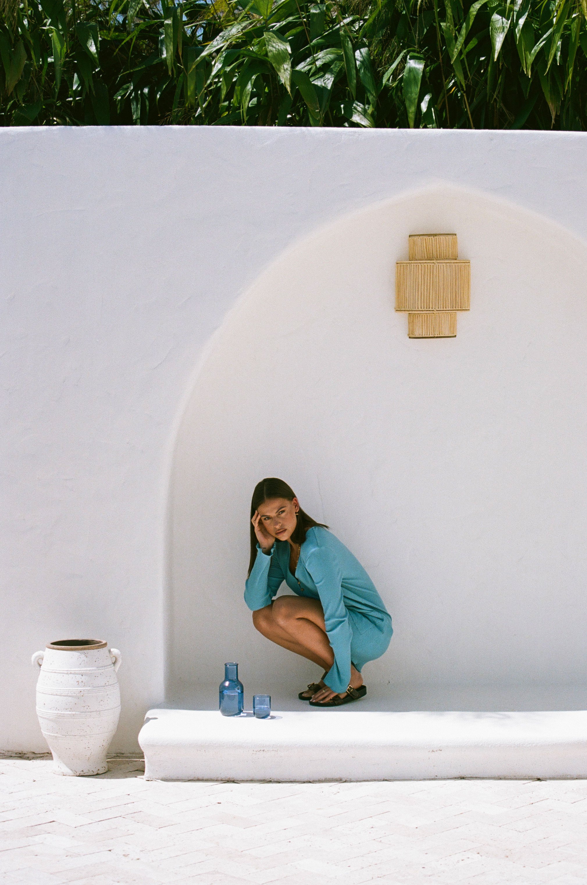 Stylish Blue Ribbed Pax Dress with Unique Design