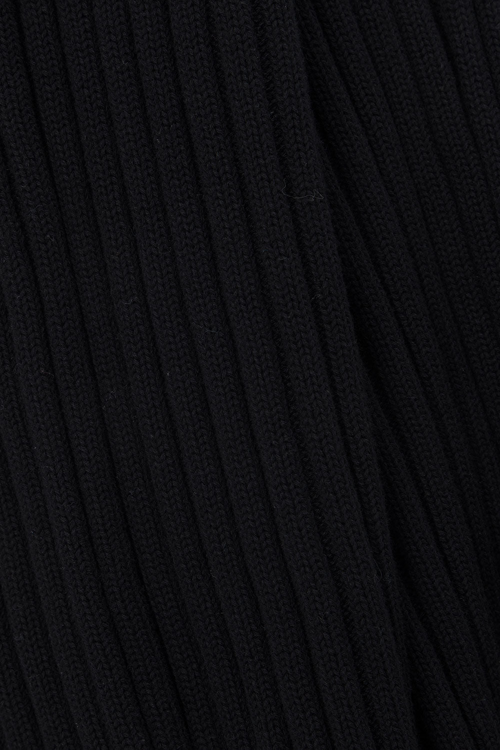 Stylish Black Ribbed Cotton Celine Pants with High Elastic Waist