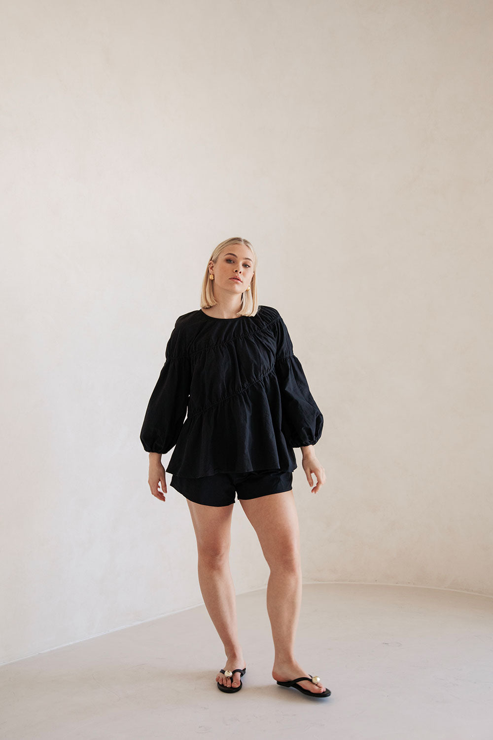 Black Akel Women's Fashion Top - A Signature Sabo Creation