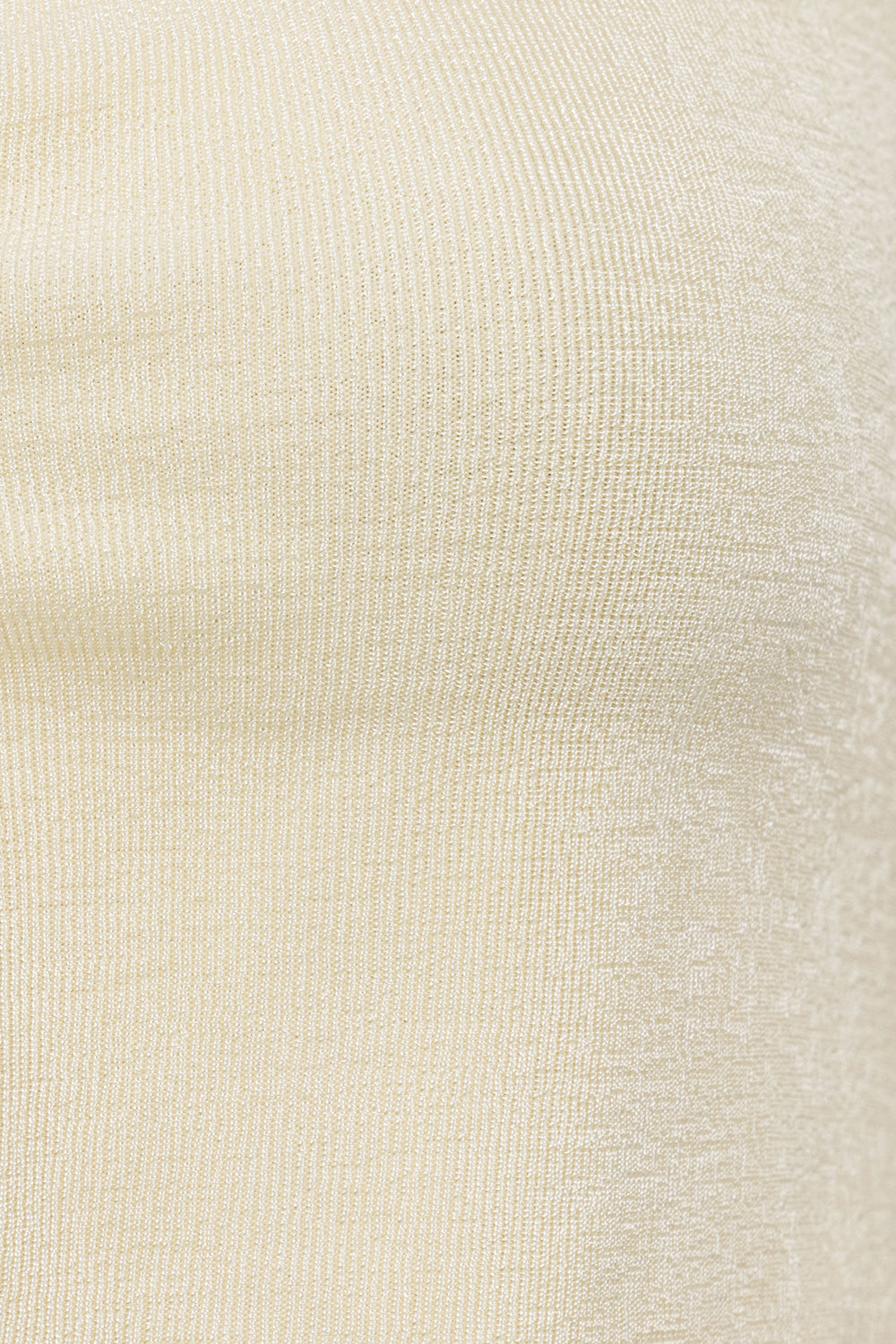 Marcelle Creamy Pale Pastel Yellow Stretch Cropped Top