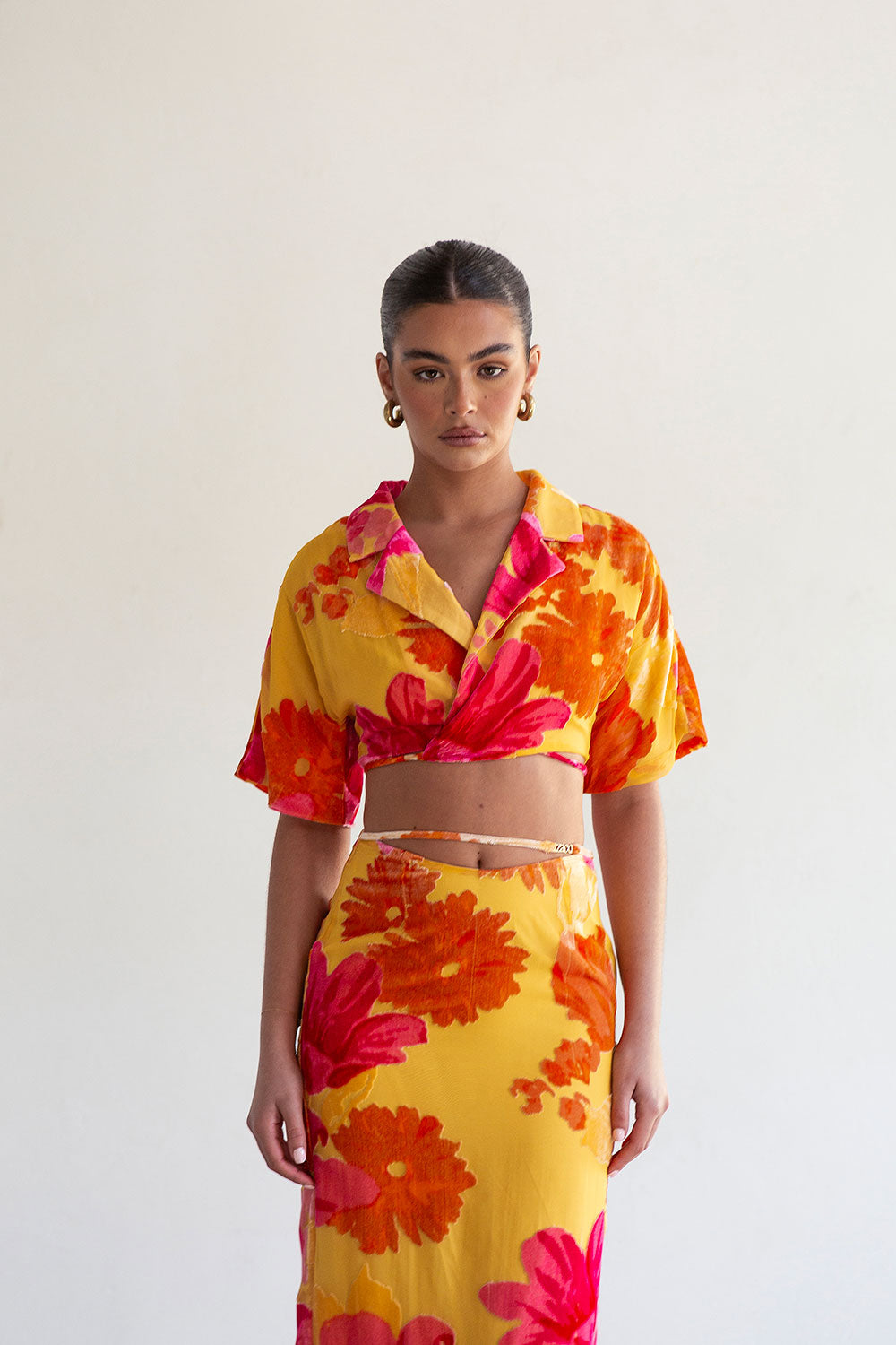 Sorrenta Floral Sunny Wrap Top - Exclusive Sample Piece