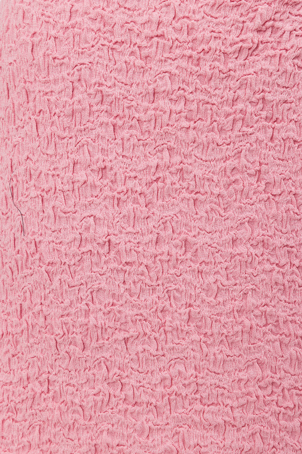 Pink Cotton Blend Crinkle Heidi Ring Mini Skirt for Summer