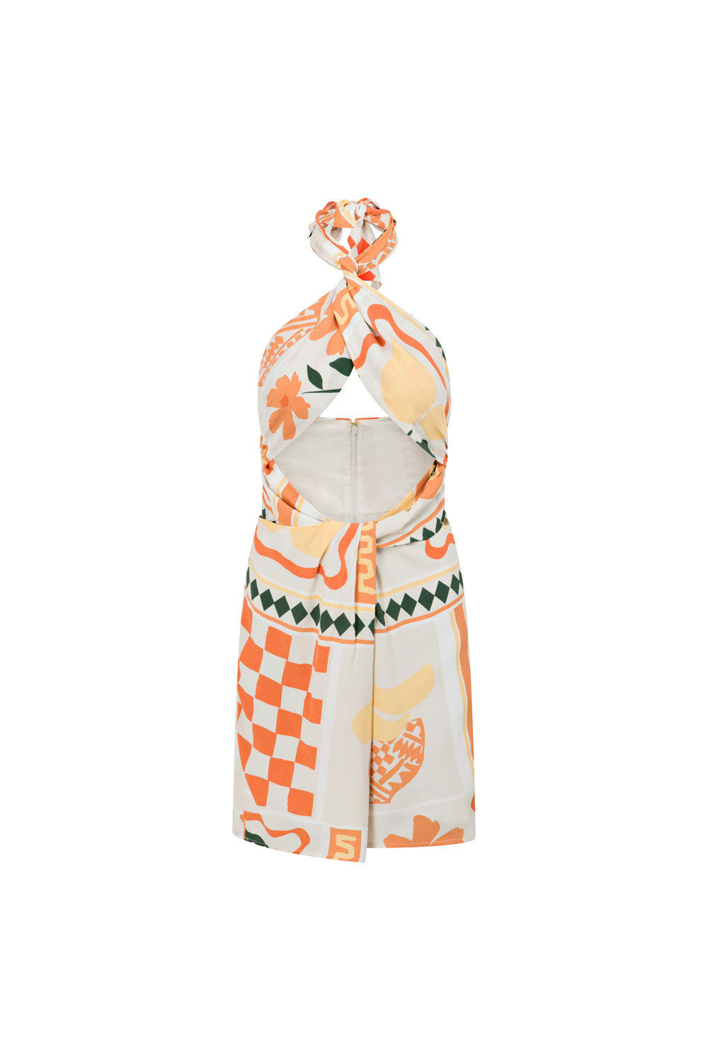 Sabo's Exclusive Flirty Nelly Halter Dress with Prego Rossa Print