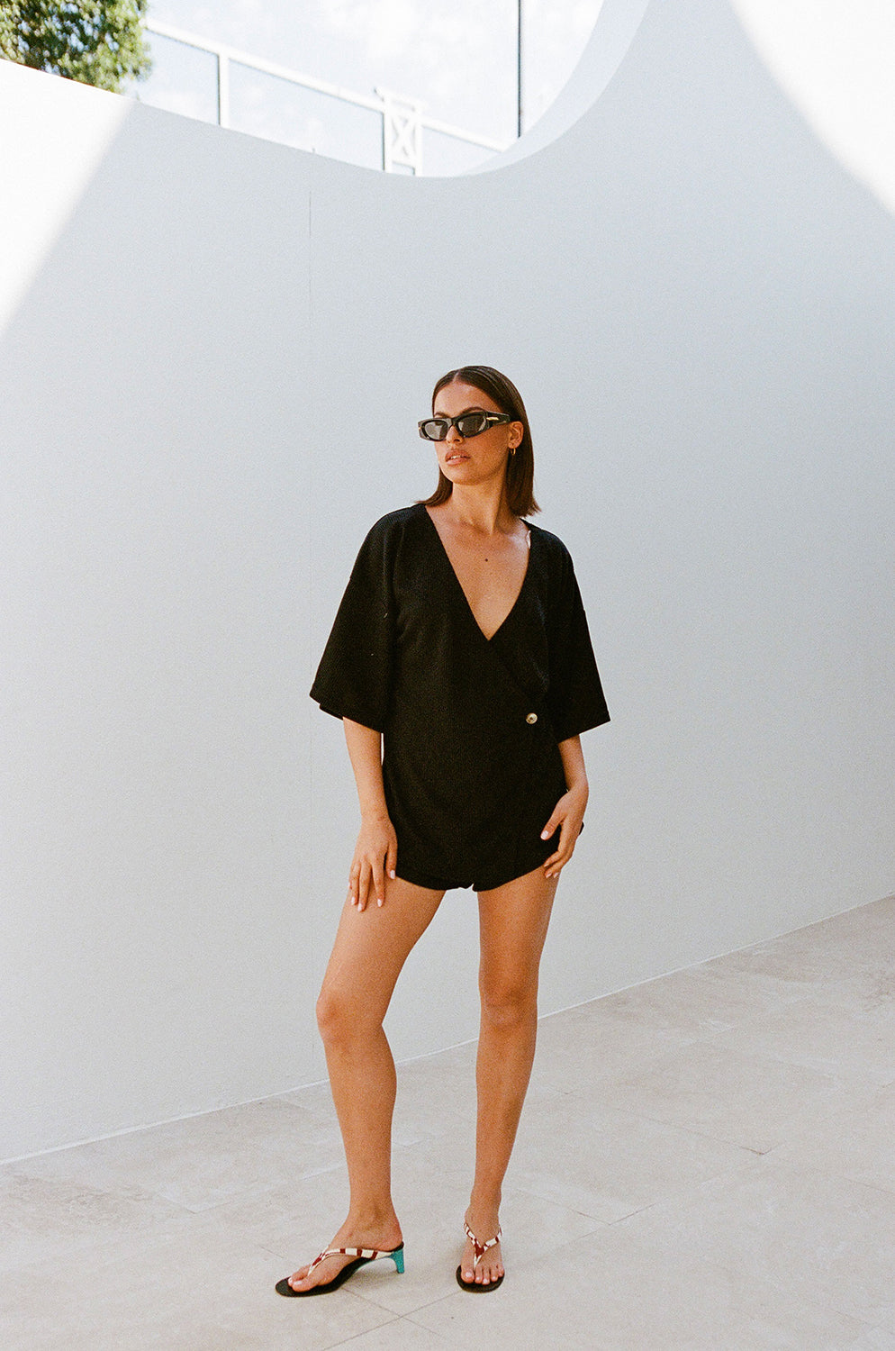 Black Lightweight Knitted High-Waisted Wyatt Shorts - A Chic Must-Have