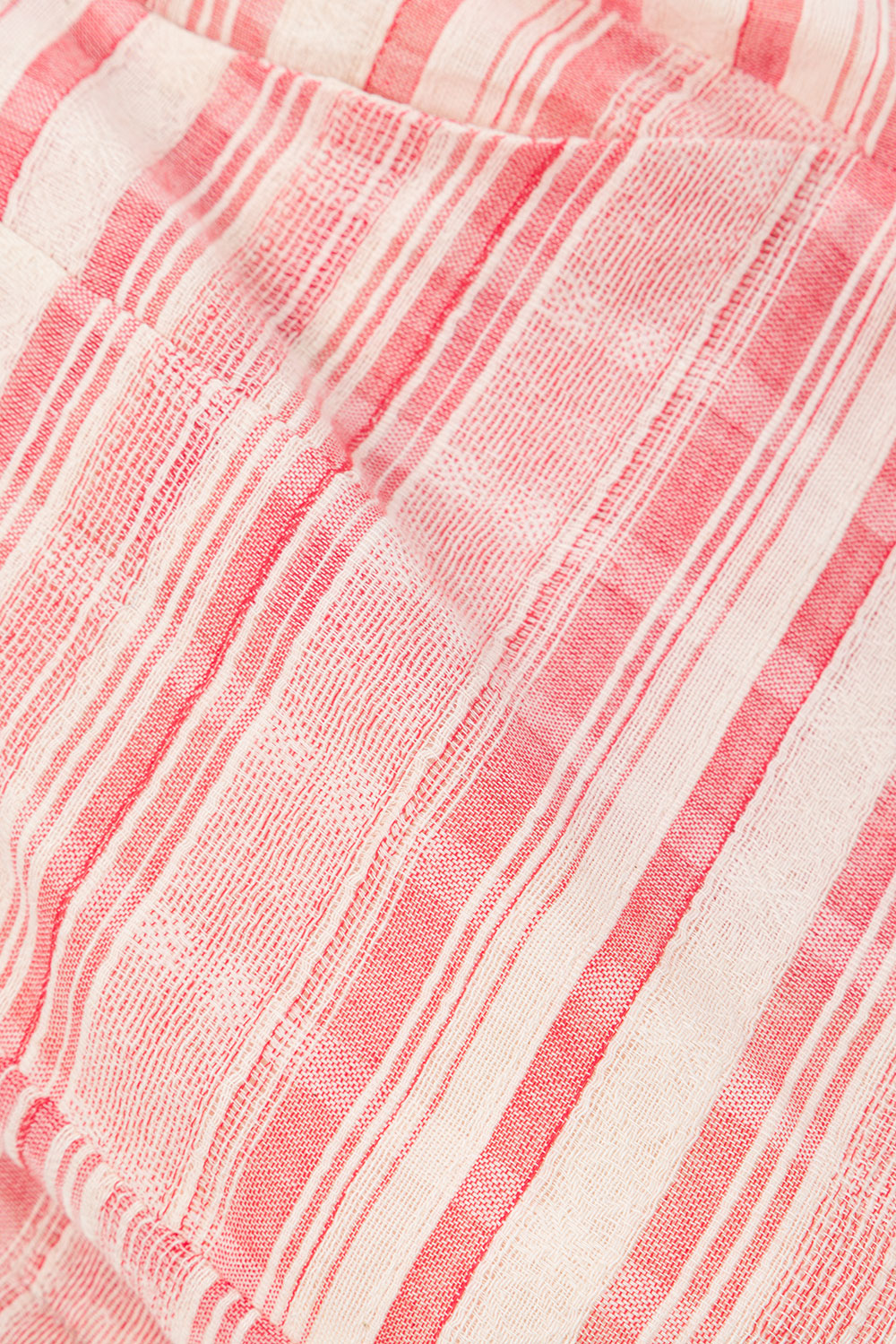 Exclusive Sabo Designed Pink and White Striped High Waisted Nihira Skort