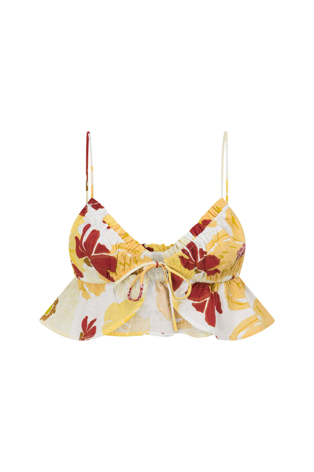 Sabo Exclusive Dusk Lily Print Women's Cantrel Cropped Top