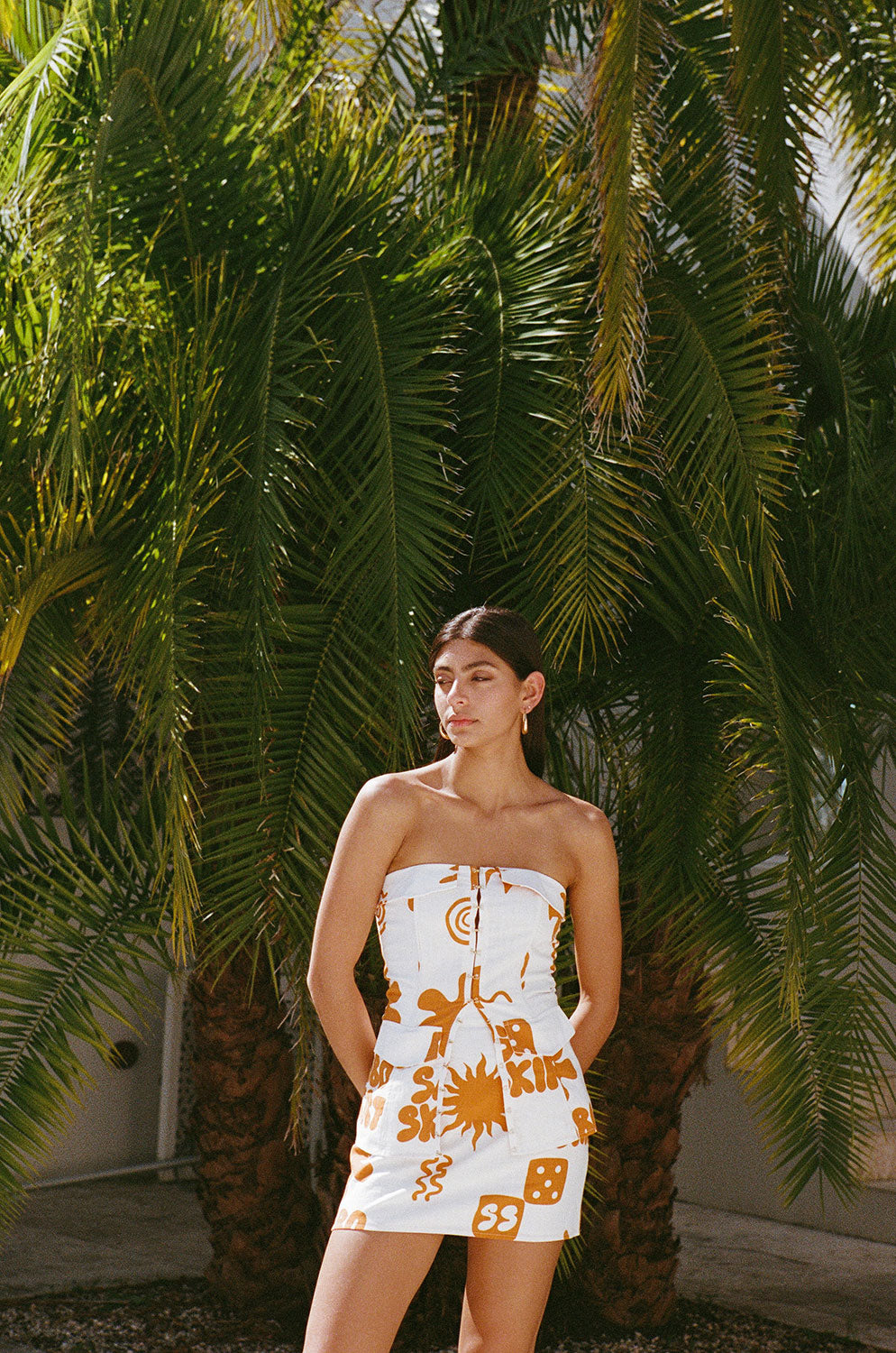Unique Cream Riri Sample Skirt for Personal Style