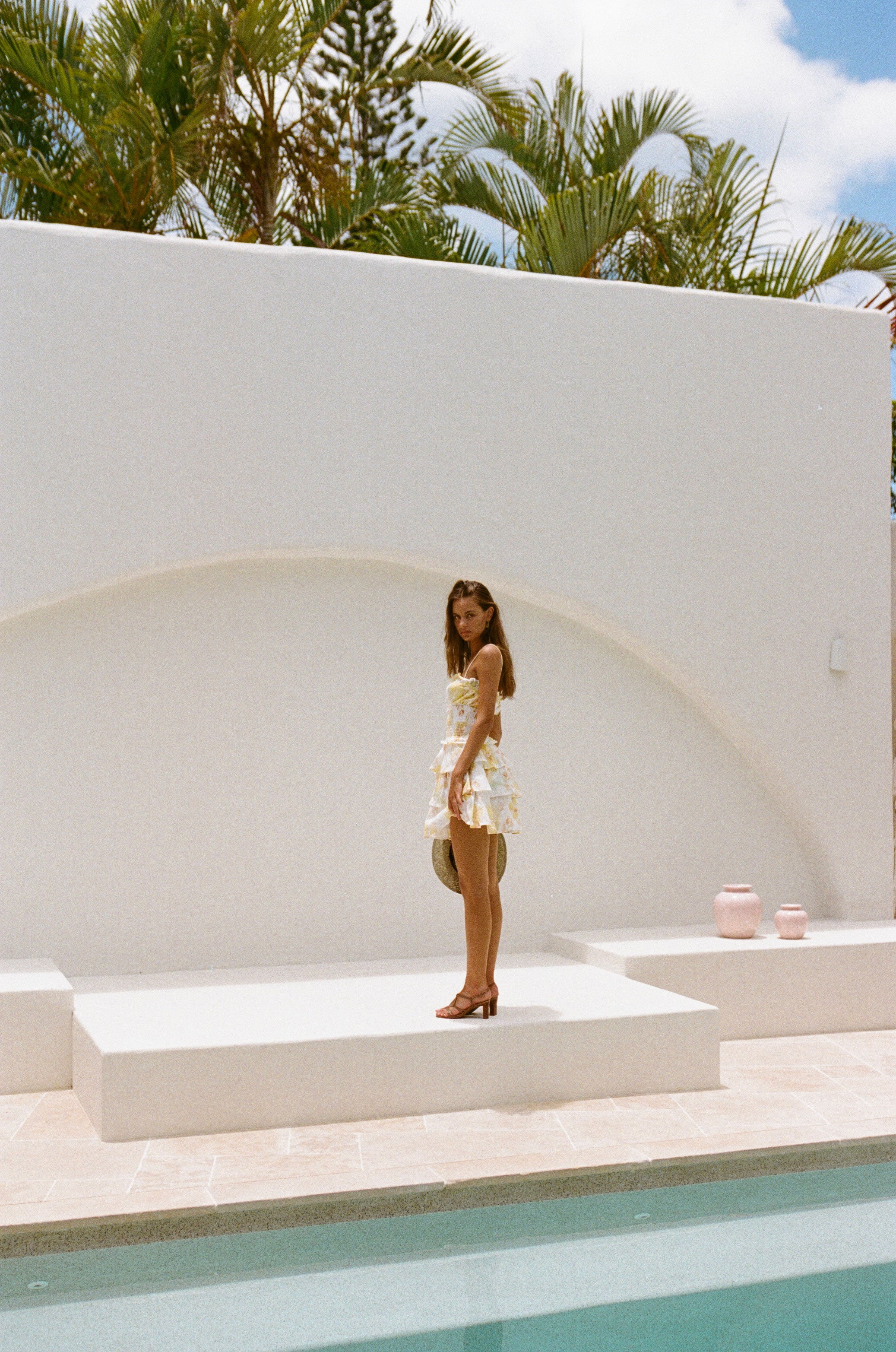 Sabo Exclusive Women's Sambi Dress Featuring a Beautiful Lemon Bouquet Print