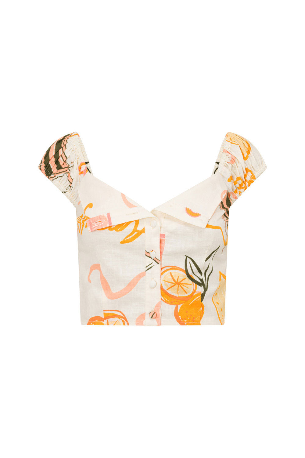 Exclusive Danica Top in Amalfi Aperol Shade - Perfect for XS