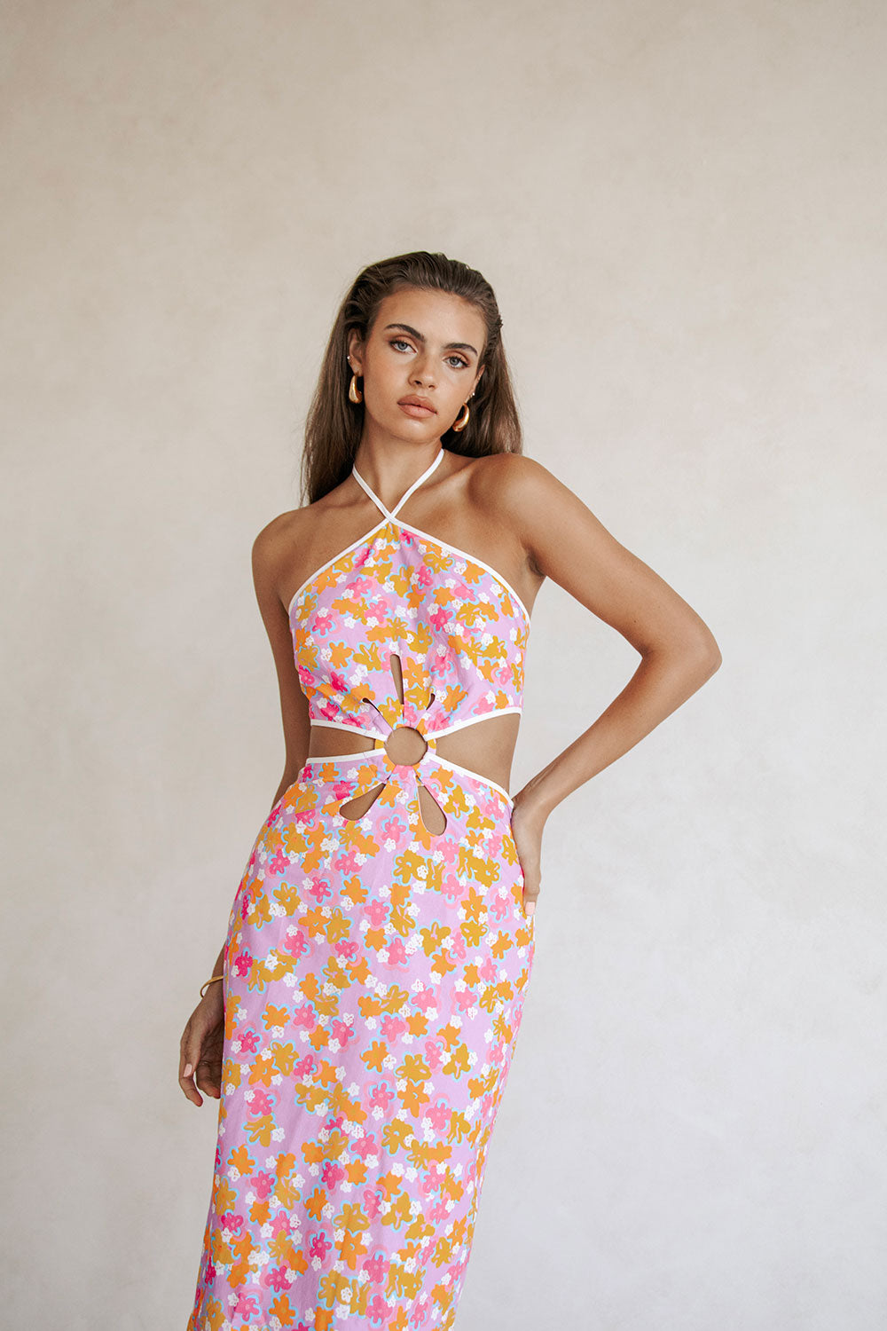 Women's Dakota Midi Dress with Exclusive Dulcie Daisy Print
